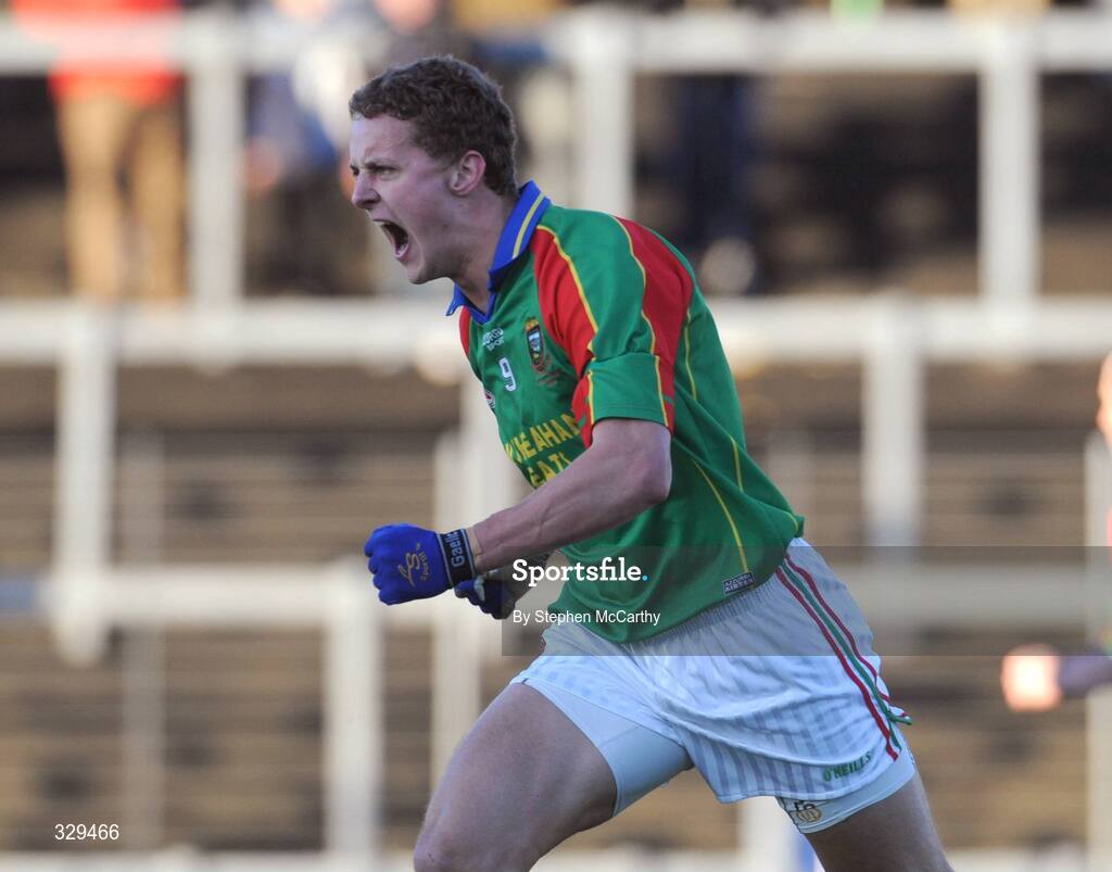 30 November 2008; Aidan O'Shea, Mid Kerry, celebrates after scoring his side's last minute penalty. Kerry Senior Football Championship Final Replay, Kerins O'Rahilly's v Mid Kerry, Fitzgerald Stadium, Killarney, Co. Kerry. Picture credit: Stephen McCarthy / SPORTSFILE