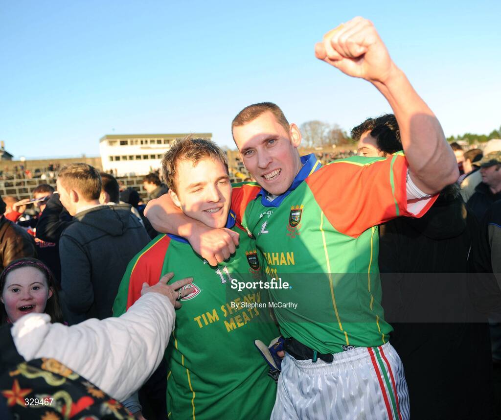 30 November 2008; Daren O'Sullivan, left, and Sean O'Sullivan, Mid Kerry, celebrate their side's victory. Kerry Senior Football Championship Final Replay, Kerins O'Rahilly's v Mid Kerry, Fitzgerald Stadium, Killarney, Co. Kerry. Picture credit: Stephen McCarthy / SPORTSFILE
