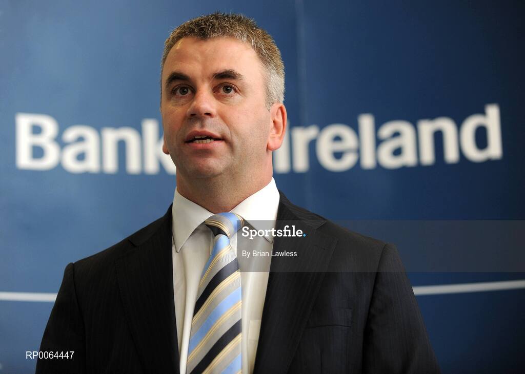26 November 2008; Bank of Ireland announced that it has signed an agreement to become the new official sponsor of the DCU GAA Academy. The five-year deal commences immediately and will see the Bank of Ireland brand arrive on players and grounds in the coming weeks The DCU GAA Academy was established in 2006 to provide elite level Gaelic footballers and hurlers with the opportunity to develop their sporting and academic careers in a supportive environment. Speaking at the announcement is former Monaghan county player Gabriel Bannigan, Director Retail Strategy & Marketing, Bank of Ireland. Bank of Ireland Head Office, Dublin. Picture credit: Brian Lawless / SPORTSFILE