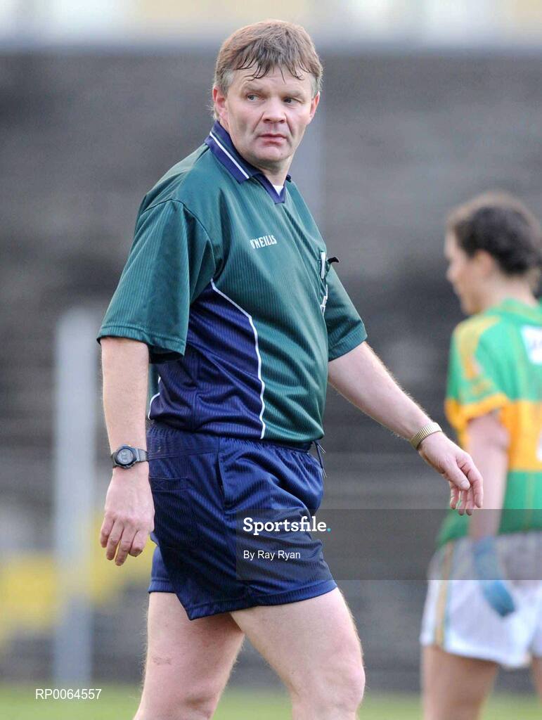 29 November 2008; Joe Murray, Referee. VHI Healthcare All-Ireland Ladies Junior Club Football Championship Final, Kilmihil, Clare, v Knockmore, Mayo. Tuam Stadium, Tuam, Co. Galway. Picture credit: Ray Ryan / SPORTSFILE