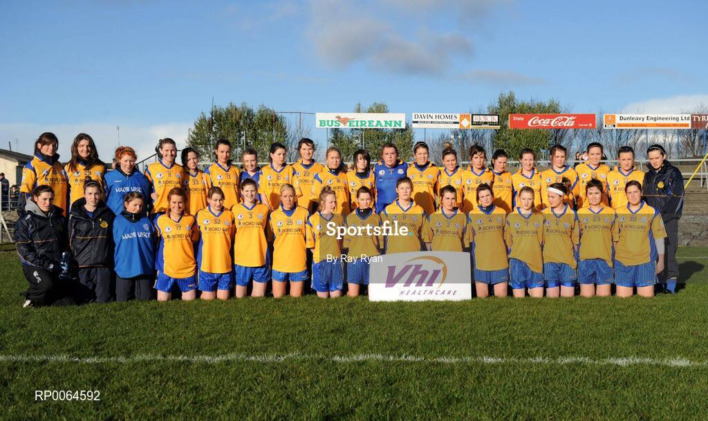 29 November 2008; The Knockmore panel. VHI Healthcare All-Ireland Ladies Junior Club Football Championship Final, Kilmihil, Clare, v Knockmore, Mayo. Tuam Stadium, Tuam, Co. Galway. Picture credit: Ray Ryan / SPORTSFILE