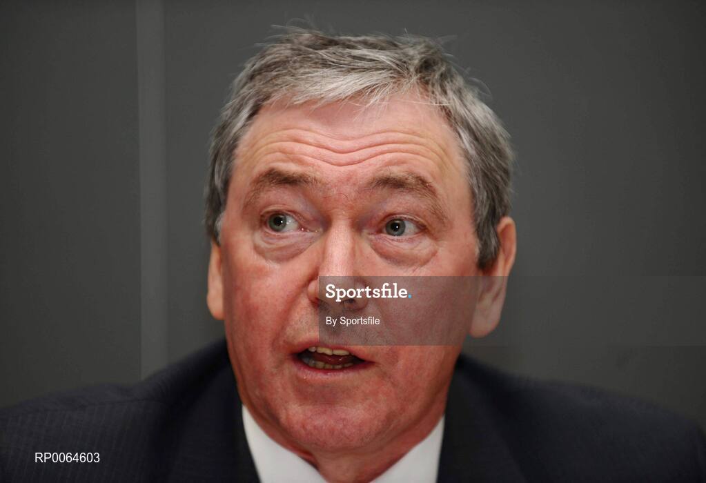 1 December 2008; Tom Doyle, Institute of Technology Blanchardstown, speaking at the launch of Sporting Fingal's Third-Level Scholarship scheme. Clarion Hotel, Dublin. Photo by Sportsfile