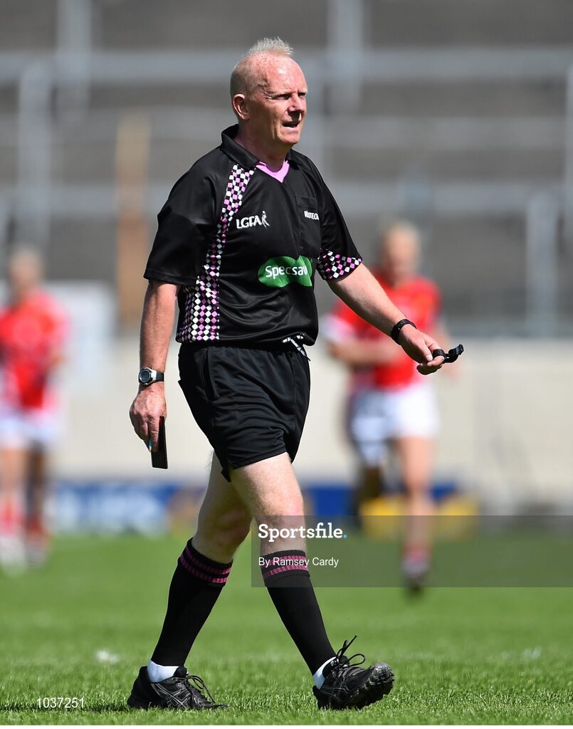 3 August 2015; Referee Gerry Carmody. TG4 Ladies Football All-Ireland Senior Championship, Qualifier Round 2, Cork v Meath. Semple Stadium, Thurles, Co. Tipperary. Picture credit: Ramsey Cardy / SPORTSFILE
