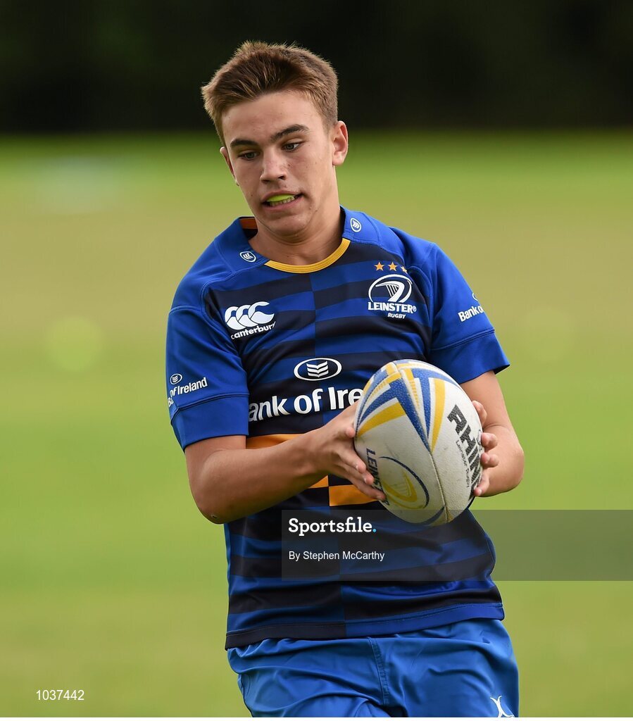 5 August 2015; Participants during the Bank of Ireland Leinster Rugby School of Excellence held at The Kings Hospital, Palmerstown, Dublin. The camp saw the visit of Leinster players to talk to developing players about training, tips and their development as rugby players. Picture credit: Stephen McCarthy / SPORTSFILE