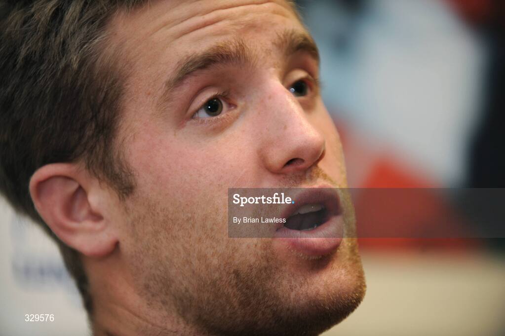 2 December 2008; Leinster's Luke Fitzgerald during a press conference. Leinster Rugby Press Conference, David Lloyd Riverview, Clonskeagh, Dublin. Picture credit: Paul Mohan / SPORTSFILE