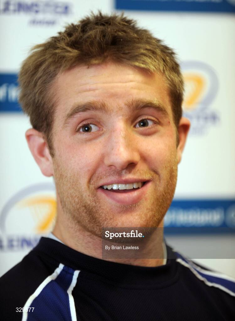 2 December 2008; Leinster's Luke Fitzgerald during a press conference. Leinster Rugby Press Conference, David Lloyd Riverview, Clonskeagh, Dublin. Picture credit: Paul Mohan / SPORTSFILE