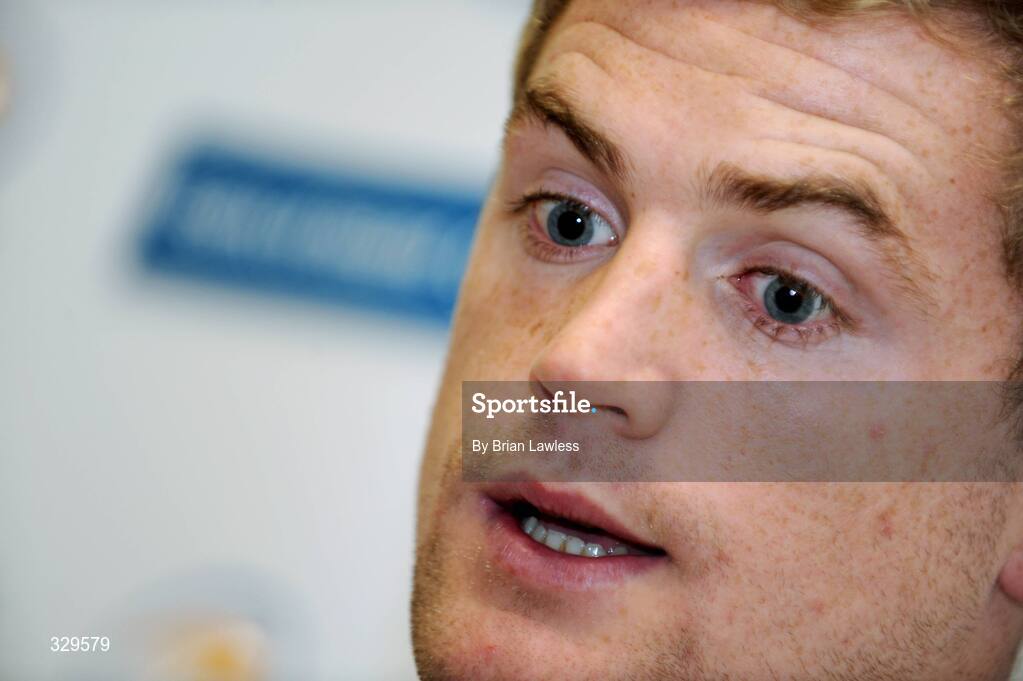 2 December 2008; Leinster's Jamie Heaslip during a press conference. Leinster Rugby Press Conference, David Lloyd Riverview, Clonskeagh, Dublin. Picture credit: Paul Mohan / SPORTSFILE