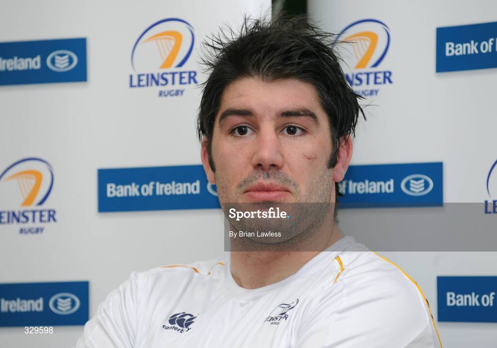 2 December 2008; Leinster's Kevin Mclaughlin during a press conference. Leinster Rugby Press Conference, David Lloyd Riverview, Clonskeagh, Dublin. Picture credit: Paul Mohan / SPORTSFILE