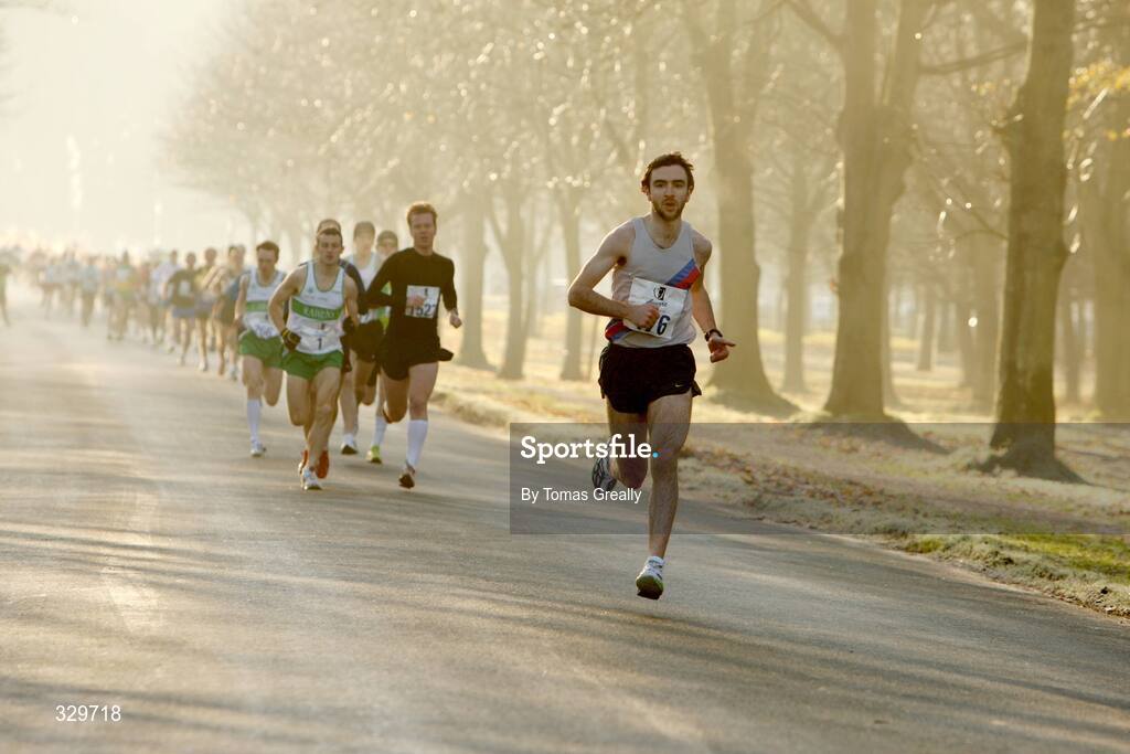 6 December 2008; Eventual winner John Eves DSD A.C., leads out the field at the start of the Aware 10k Christmas Fun Run 2008. Phoenix Park, Dublin. Picture credit: Tomas Greally / SPORTSFILE