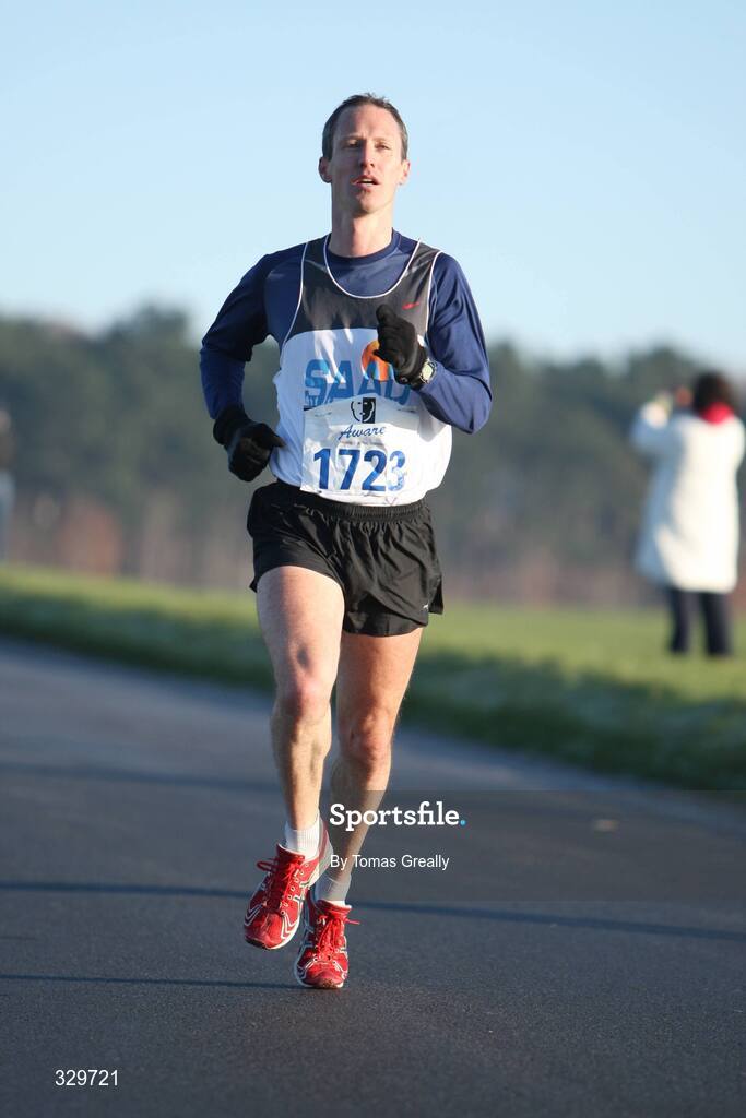 6 December 2008; Paul Fleming, Irish Dairy Board, on his way to take second place in the Aware 10k Christmas Fun Run 2008. Phoenix Park, Dublin. Picture credit: Tomas Greally / SPORTSFILE