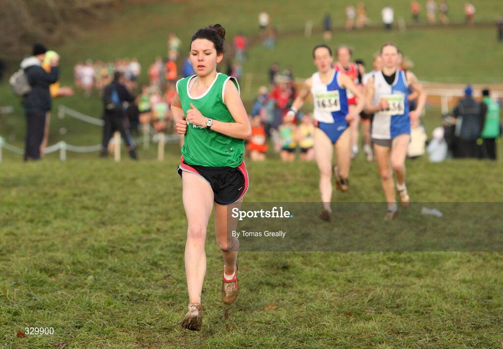 7 December 2008; Eventual winner, Patricia Barry, Ferrybank A.C, leads the field out at the start of the Womens Novice race . Woodie’s DIY Novice and Uneven Ages Championships, Ballyhaise, Co Cavan. Picture credit: Tomas Greally / SPORTSFILE