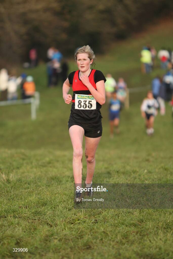 7 December 2008; Tara Jameson, Inbhear Dee A.C Wicklow, on her way to victory in the Girl's race. Woodie’s DIY Novice and Uneven Ages Championships, Ballyhaise, Co Cavan. Picture credit: Tomas Greally / SPORTSFILE