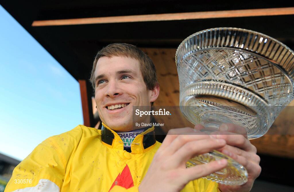 9 December 2008; Jockey Sam Thomas after winning the John Durkan Memorial Chase on Noland. Punchestown Racecouse, Naas, Co. Kildare. Picture credit: David Maher / SPORTSFILE