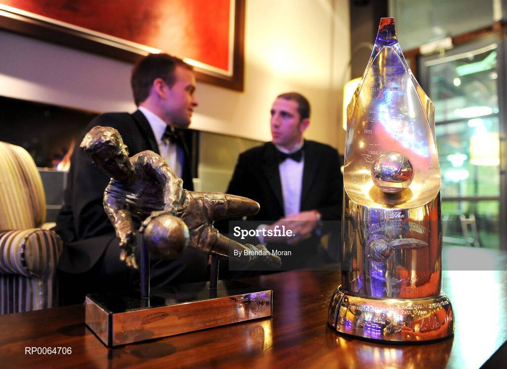 4 December 2008; Bohemians team-mates Brian Murphy, left, who was named as Goalkeeper of the Year, and Owen Heary, who was named eircom / SWAI Personality of the Year at the 2008 eircom / Soccer Writers Association of Ireland Awards. The Hilton Hotel, Charlemont Place, Dublin.  Picture credit: Brendan Moran / SPORTSFILE