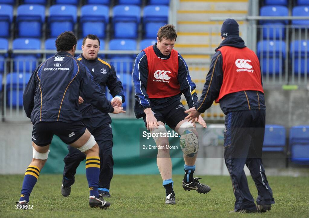 9 December 2008; Leinster's Malcolm O'Kelly in action during squad training. Donnybrook Stadium, Dublin. Picture credit: Brendan Moran / SPORTSFILE