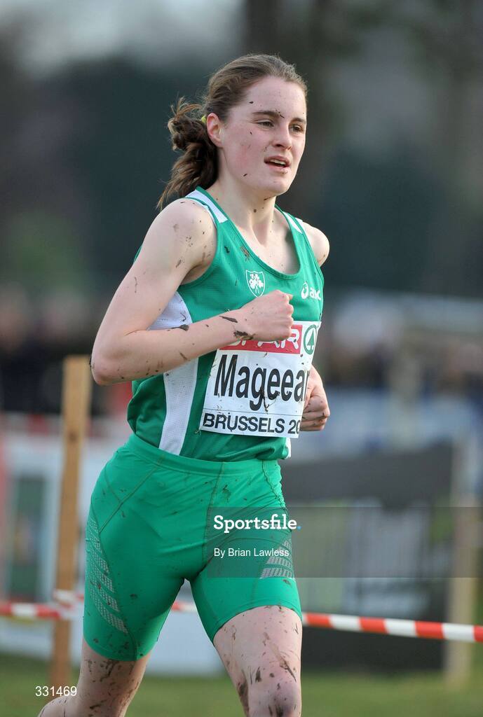 14 December 2008; Ireland's Ciara Mageean on her way to finishing 17th in the Junior Women's event during the 2008 European Cross Country Championships. The Ireland Junior Women's team finished 4th overall. Parc de Laeken, Brussels, Belgium. Picture credit: Brian Lawless / SPORTSFILE