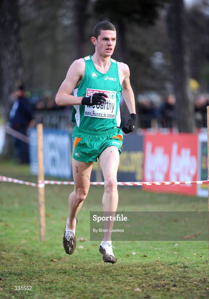 14 December 2008; Ireland's David McCarthy, West Waterford A.C.,  on his way to finishing 24th in the Under 23 Men's event during the 2008 European Cross Country Championships. Parc de Laeken, Brussels, Belgium. Picture credit: Brian Lawless / SPORTSFILE