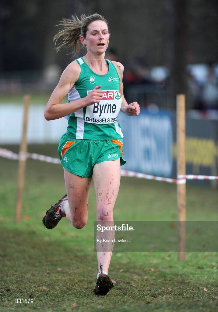 14 December 2008; Ireland's Deirdre Byrne on her way to finishing 29th in the Senior Women's event during the 2008 European Cross Country Championships. Parc de Laeken, Brussels, Belgium. Picture credit: Brian Lawless / SPORTSFILE