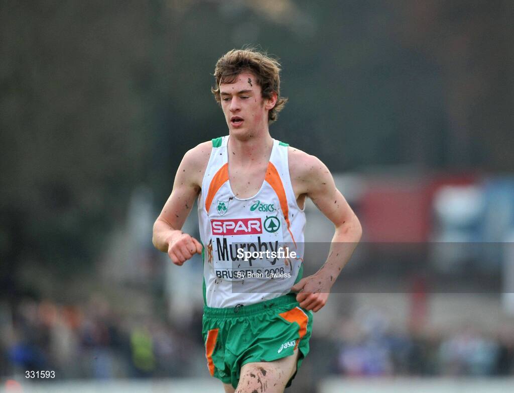 14 December 2008; Ireland's Craig Murphy on his way to finishing 19th in the Junior Men's event during the 2008 European Cross Country Championships. The Ireland Junior Women's team finished 4th overall. Parc de Laeken, Brussels, Belgium. Picture credit: Brian Lawless / SPORTSFILE