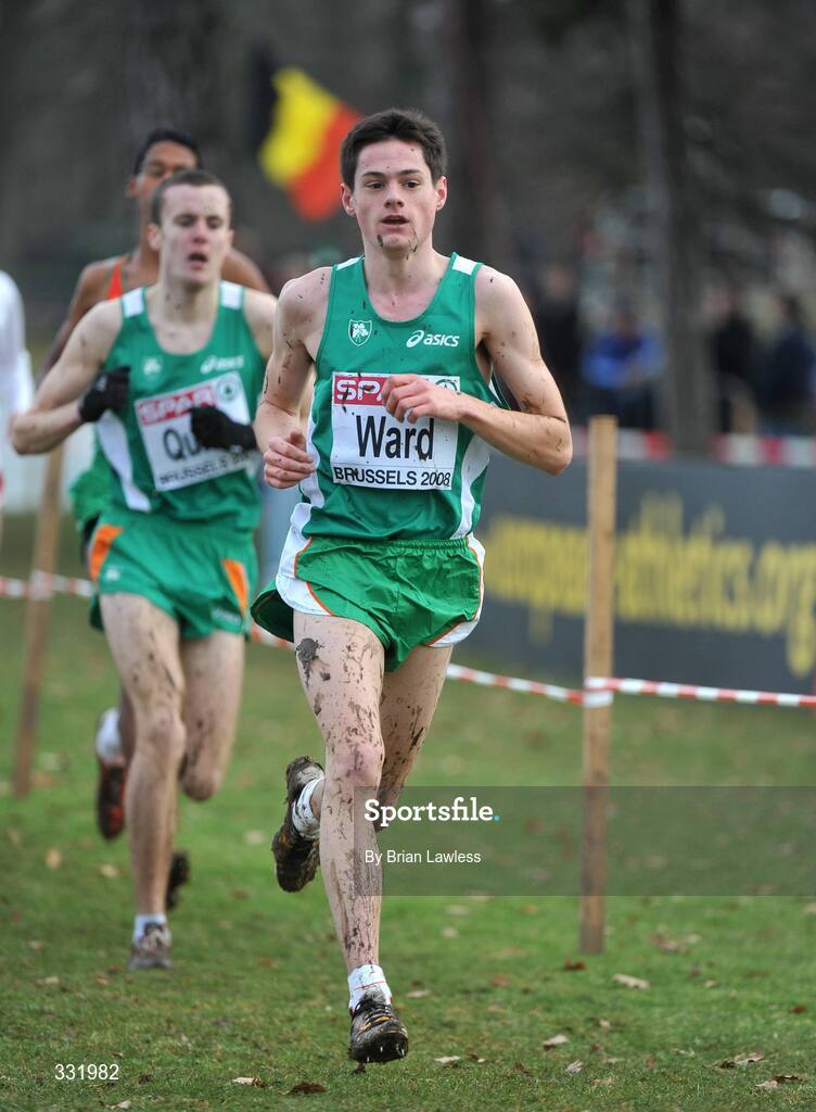 14 December 2008; Ireland's Ian Ward in action in the Junior Men's event during the 2008 European Cross Country Championships. Parc de Laeken, Brussels, Belgium. Picture credit: Brian Lawless / SPORTSFILE