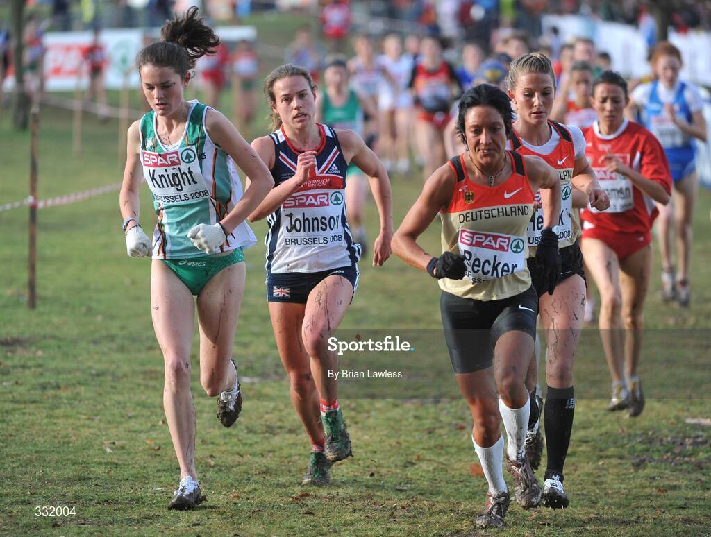 14 December 2008; Ireland's Hollie Knight in action in the Under 23 Women's event during the 2008 European Cross Country Championships. Parc de Laeken, Brussels, Belgium. Picture credit: Brian Lawless / SPORTSFILE
