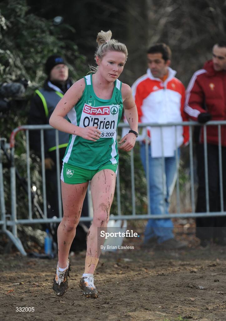 14 December 2008; Ireland's Eimear O'Brien in action in the Under 23 Women's event during the 2008 European Cross Country Championships. Parc de Laeken, Brussels, Belgium. Picture credit: Brian Lawless / SPORTSFILE