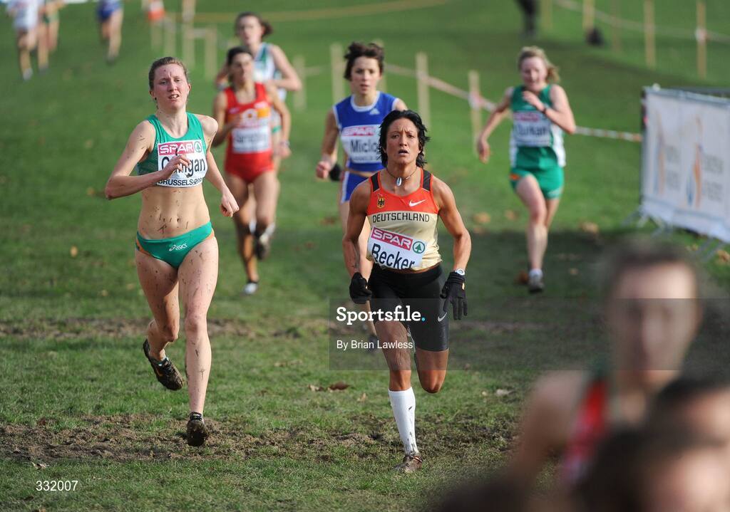 14 December 2008; Ireland's Roseanne Galligan in action in the Under 23 Women's event during the 2008 European Cross Country Championships. Parc de Laeken, Brussels, Belgium. Picture credit: Brian Lawless / SPORTSFILE