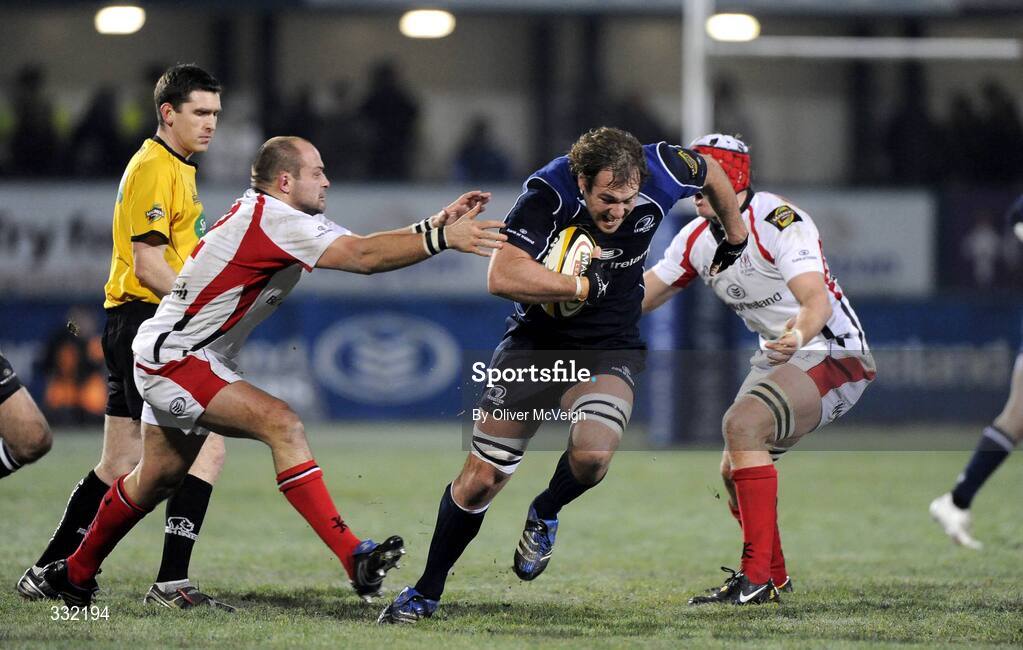 27 December 2008; Rocky Elsom, Leinster, in action against Rory Best and Stephen Ferris, Ulster. Magners League, Ulster v Leinster, Ravenhill Park, Belfast, Co. Antrim. Picture credit: Oliver McVeigh / SPORTSFILE