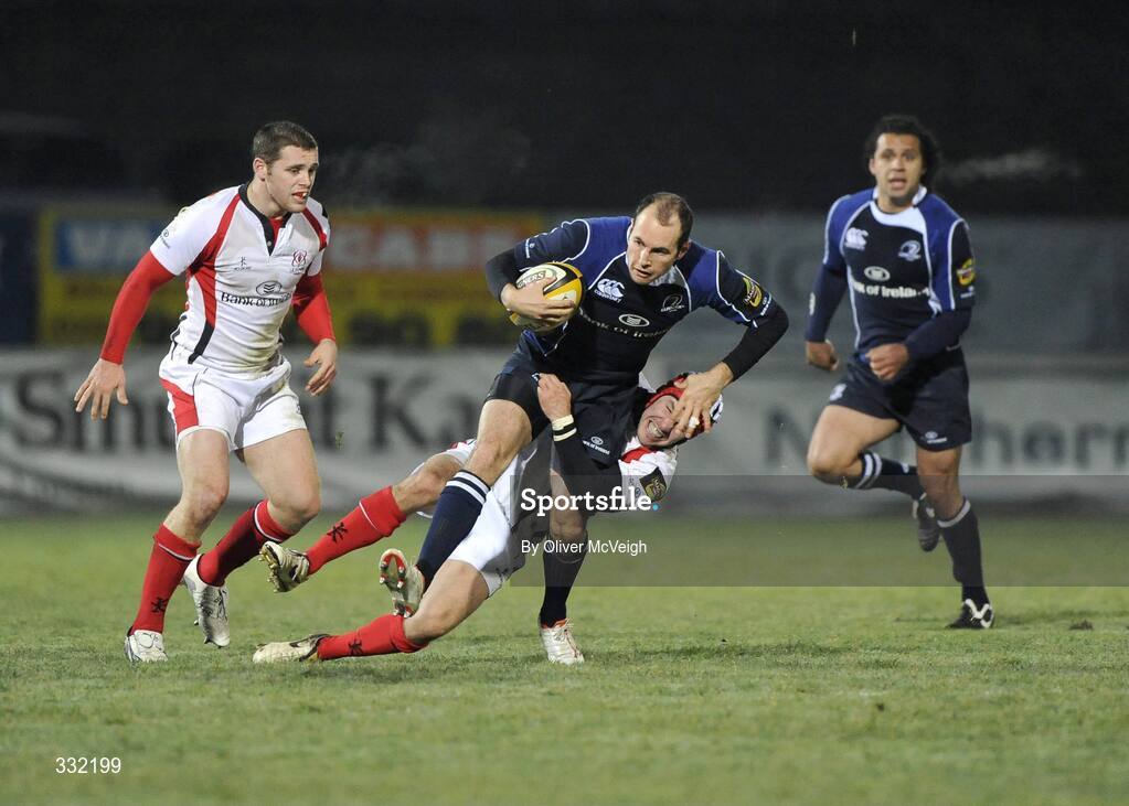 27 December 2008; Girvan Dempsey, Leinster, in action against Paddy Wallace, Ulster. Magners League, Ulster v Leinster, Ravenhill Park, Belfast, Co. Antrim. Picture credit: Oliver McVeigh / SPORTSFILE