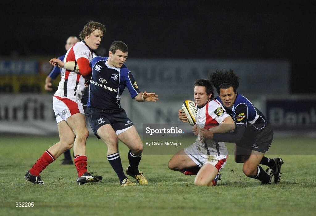 27 December 2008; Isaac Boss, Ulster, in action against Isa Nacewa, Leinster. Magners League, Ulster v Leinster, Ravenhill Park, Belfast, Co. Antrim. Picture credit: Oliver McVeigh / SPORTSFILE