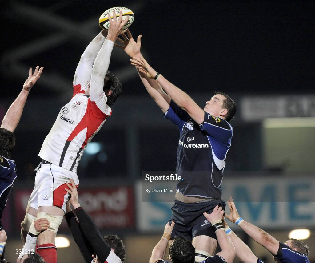27 December 2008; Ed O'Donoghue, Ulster, in action against Devin Toner, Leinster. Magners League, Ulster v Leinster, Ravenhill Park, Belfast, Co. Antrim. Picture credit: Oliver McVeigh / SPORTSFILE