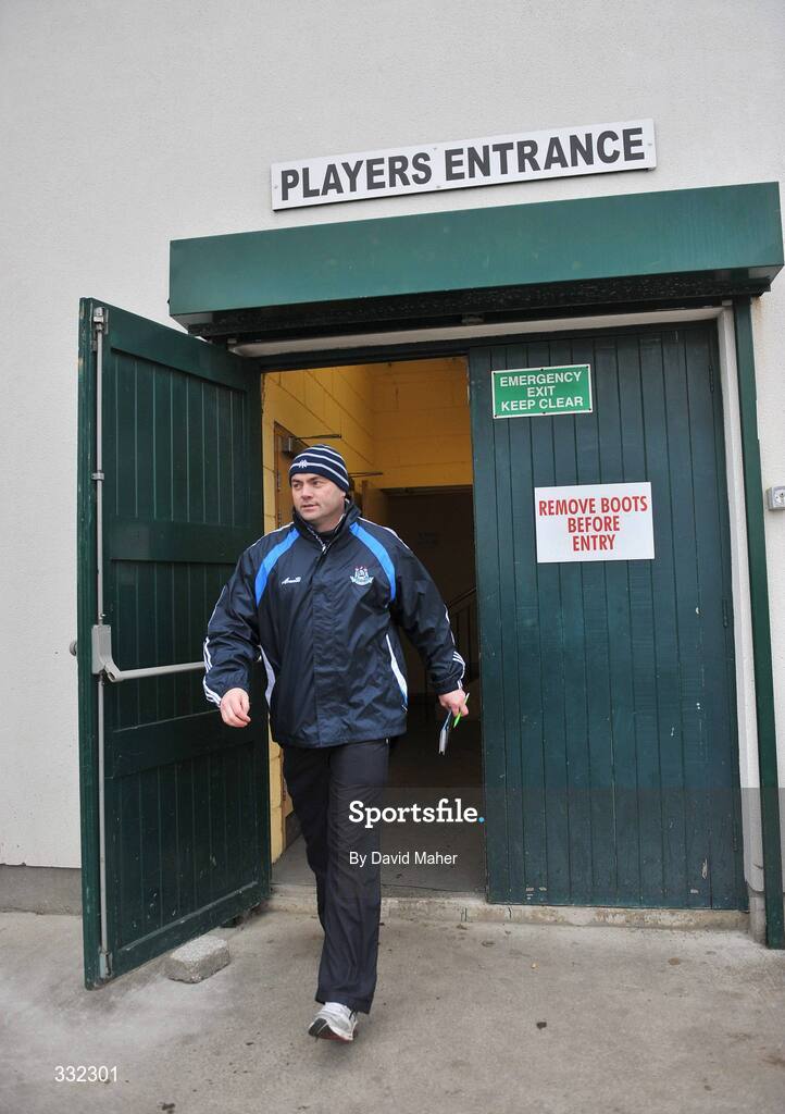 1 January 2009; Dublin manager Anthony Daly walks out from the dressing  for his first game in charge. Hurling Challenge Game, Dublin v Dub Stars, Páirc Barróg, Kilbarrack, Dublin. Picture credit: David Maher / SPORTSFILE