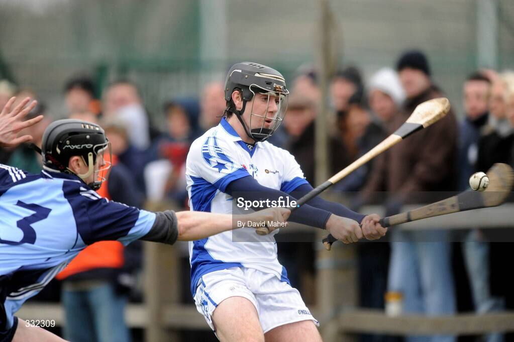 1 January 2009; Darren Whelan, Dub Stars, in action against Oisin Gough, Dublin. Hurling Challenge Game, Dublin v Dub Stars, Páirc Barróg, Kilbarrack, Dublin. Picture credit: David Maher / SPORTSFILE