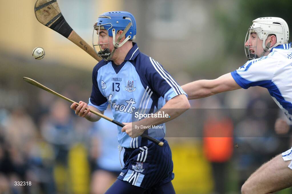 1 January 2009; Peadar Carton, Dublin, in action against Johnny McCaffrey, Dub Stars. Hurling Challenge Game, Dublin v Dub Stars, Páirc Barróg, Kilbarrack, Dublin. Picture credit: David Maher / SPORTSFILE