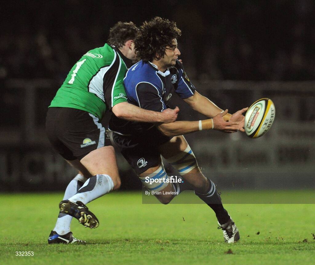 2 January 2009; Cameron Jowitt, Leinster, in action against John Lyne, Connacht. Leinster v Connacht, Magners League, RDS, Dublin. Picture credit: Brian Lawless / SPORTSFILE