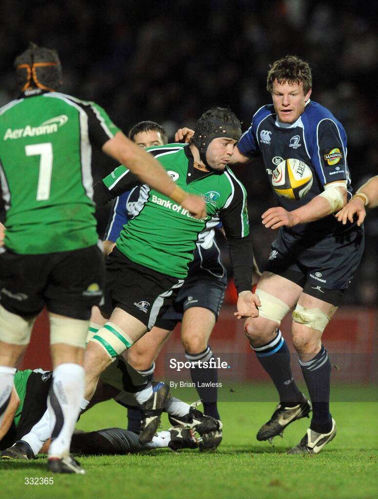 2 January 2009; David Gannon, Connacht, in action against Malcolm O'Kelly, Leinster. Leinster v Connacht, Magners League, RDS, Dublin. Picture credit: Brian Lawless / SPORTSFILE