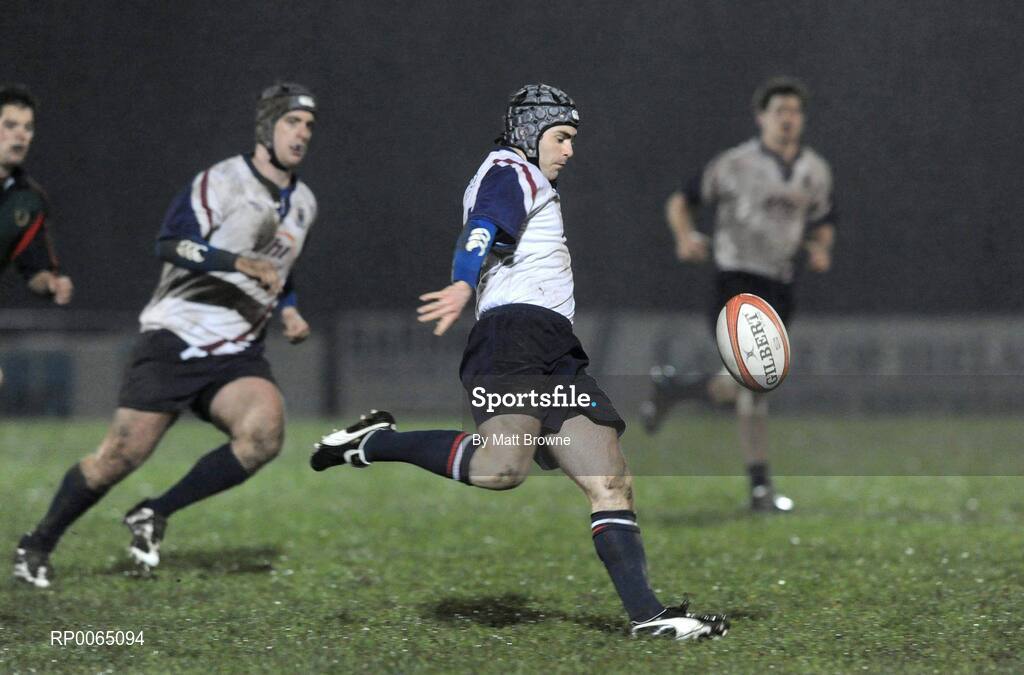 19 December 2008; Beaumont Hospital Rugby Team sponsored by Vhi SwiftCare Clinics raise the Hospitals Cup for the 2nd time in a row! Denis Vaughan, Beaumont Hospital, in action against St Vincents Hospital. Dublin Hospitals Cup Final, Beaumont Hosptial v St Vincents University Hospital, Old Belvedere RFC, Anglesea Road, Dublin. Picture credit: Matt Browne / SPORTSFILE