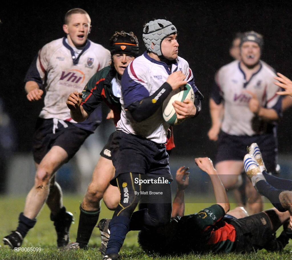 19 December 2008; Beaumont Hospital Rugby Team sponsored by Vhi SwiftCare Clinics raise the Hospitals Cup for the 2nd time in a row! Luke Dan, Beaumont Hospital, in action against St Vincents Hospital. Dublin Hospitals Cup Final, Beaumont Hosptial v St Vincents University Hospital, Old Belvedere RFC, Anglesea Road, Dublin. Picture credit: Matt Browne / SPORTSFILE