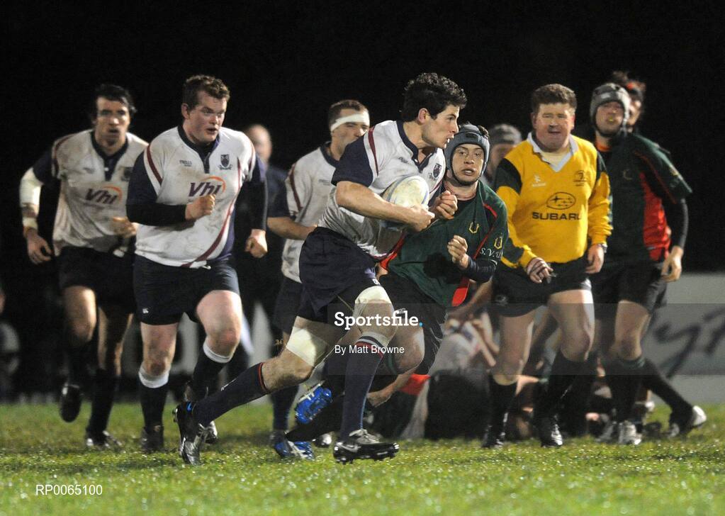 19 December 2008; Beaumont Hospital Rugby Team sponsored by Vhi SwiftCare Clinics raise the Hospitals Cup for the 2nd time in a row! Michael Dan, Beaumont Hospital, in action against St Vincents Hospital. Dublin Hospitals Cup Final, Beaumont Hosptial v St Vincents University Hospital, Old Belvedere RFC, Anglesea Road, Dublin. Picture credit: Matt Browne / SPORTSFILE