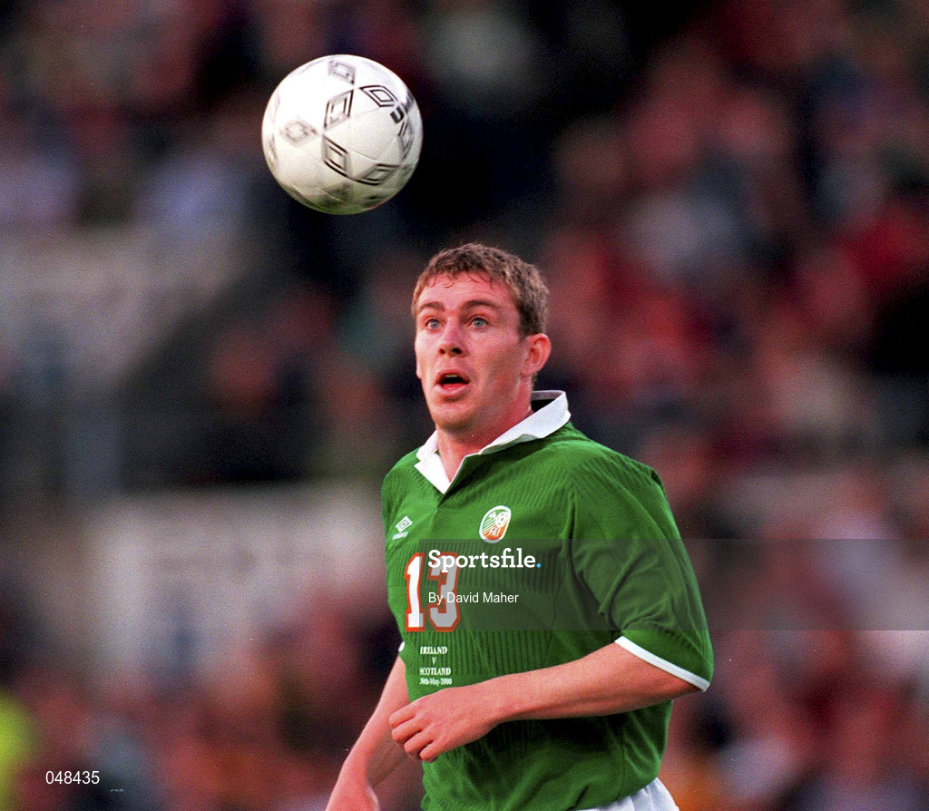 30 May 2000; Richard Dunne of Republic of Ireland during the International Friendly match between Republic of Ireland and Scotland at Lansdowne Road in Dublin. Photo by David Maher/Sportsfile