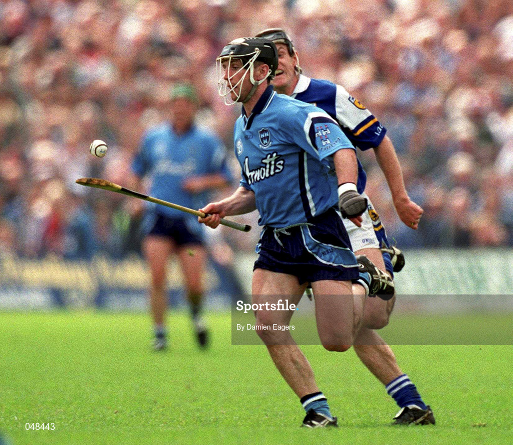 5 June 2000; David Sweeney of Dublin during the Guinness Leinster Senior Hurling Championship Play-off replay match between Dublin and Laois at O'Connor Park in Tullamore, Offaly. Photo by Damien Eagers/Sportsfile