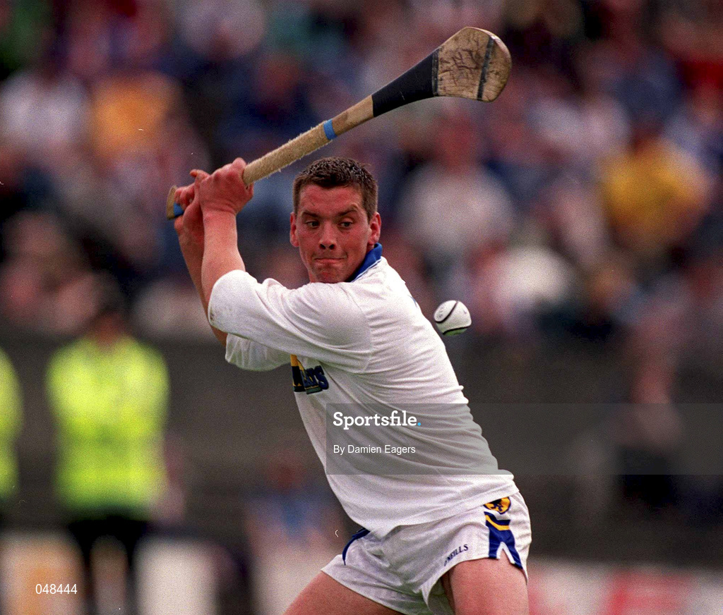 5 June 2000; John Lyons of Laois during the Guinness Leinster Senior Hurling Championship Play-off replay match between Dublin and Laois at O'Connor Park in Tullamore, Offaly. Photo by Damien Eagers/Sportsfile