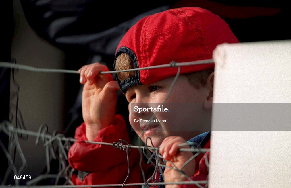 30 October 1999; A Cork supporter during the Church & General National Football League Division 1A Round 1 match between Cork and Kerry at Páirc Uí Rinn in Cork. Photo by Brendan Moran/Sportsfile