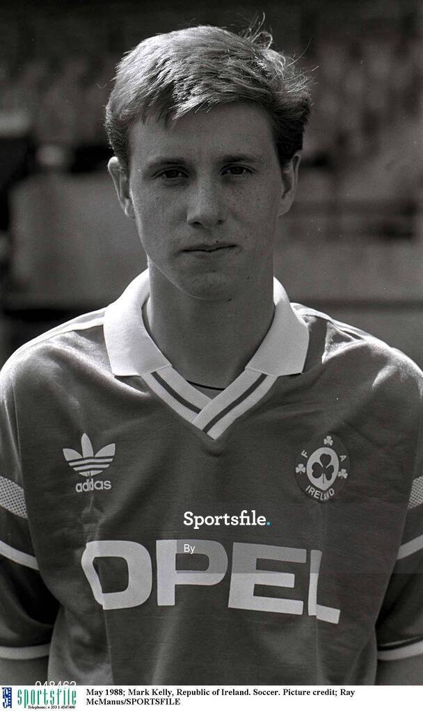 May 1988; Mark Kelly, Republic of Ireland. Soccer. Picture credit; Ray McManus/SPORTSFILE