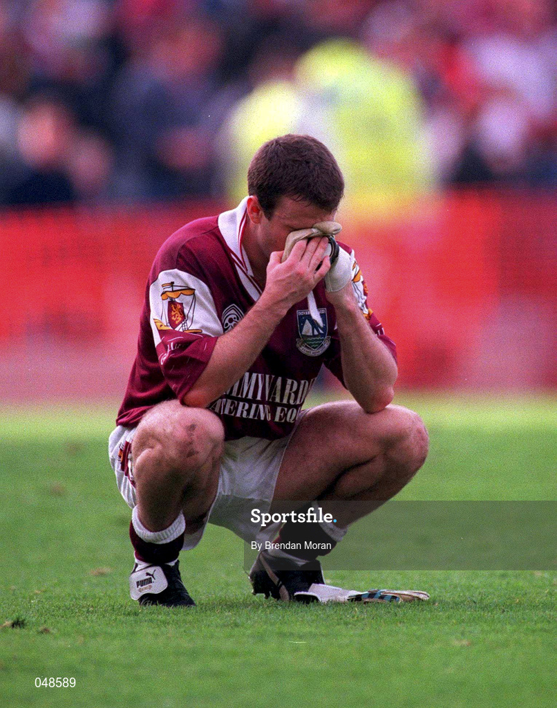 7 October 2000; Derek Savage of Galway following the Bank of Ireland All-Ireland Senior Football Championship Final Replay match between Kerry and Galway at Croke Park in Dublin. Photo by Brendan Moran/Sportsfile
