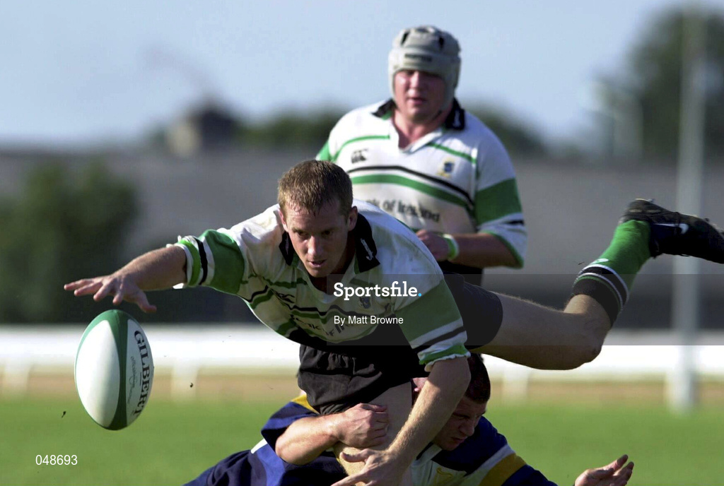 30 September 2000; Pat Duignan of Connacht is tackled by Peter Smyth of Leinster during the Guinness Interprovincial Rugby Championship match between Connacht and Leinster at the Sportsground in Galway. Photo by Matt Browne/Sportsfile
