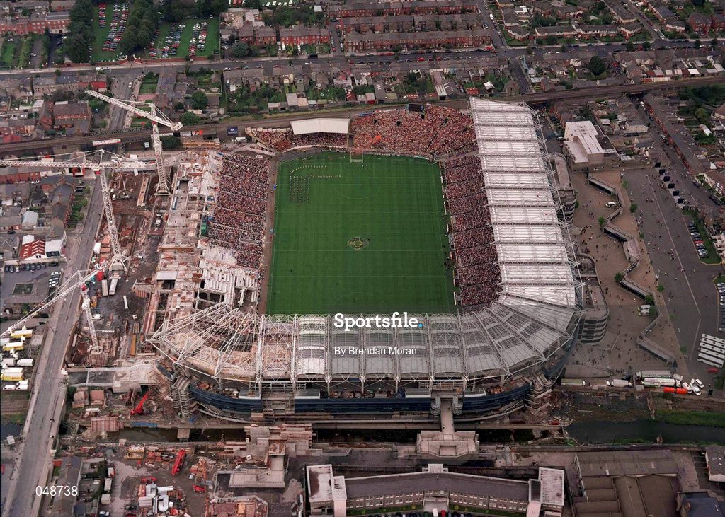 7 October 2000; An aerial view of Croke Park during the Bank of Ireland All-Ireland Senior Football Championship Final Replay match between Kerry and Galway at Croke Park in Dublin. Photo by Brendan Moran/Sportsfile