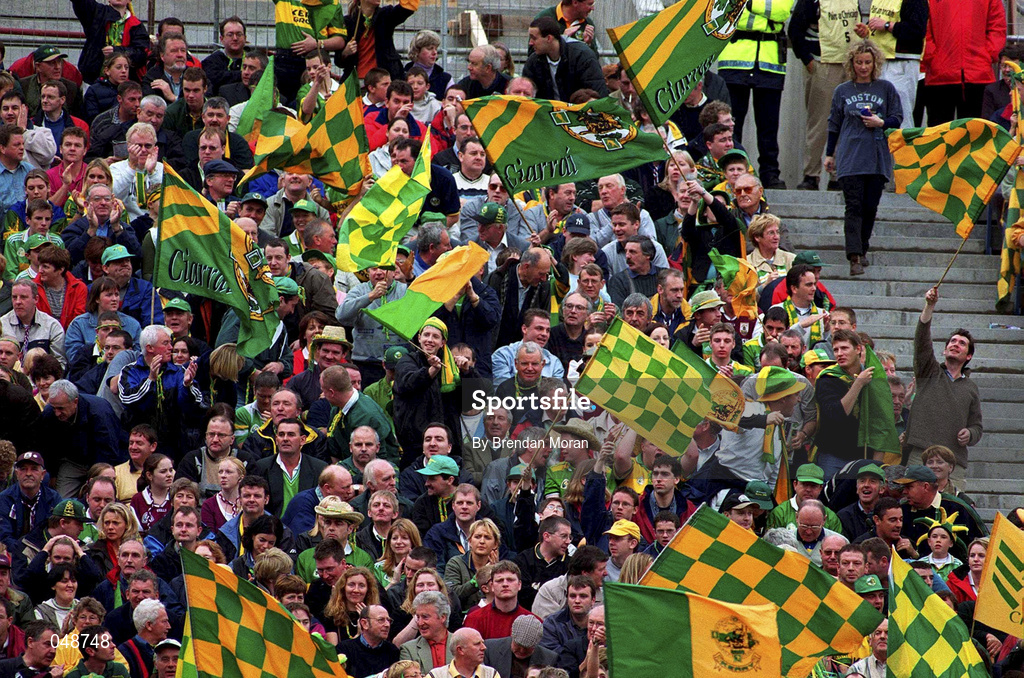 7 October 2000; Kerry supporters during the Bank of Ireland All-Ireland Senior Football Championship Final Replay match between Kerry and Galway at Croke Park in Dublin. Photo by Brendan Moran/Sportsfile