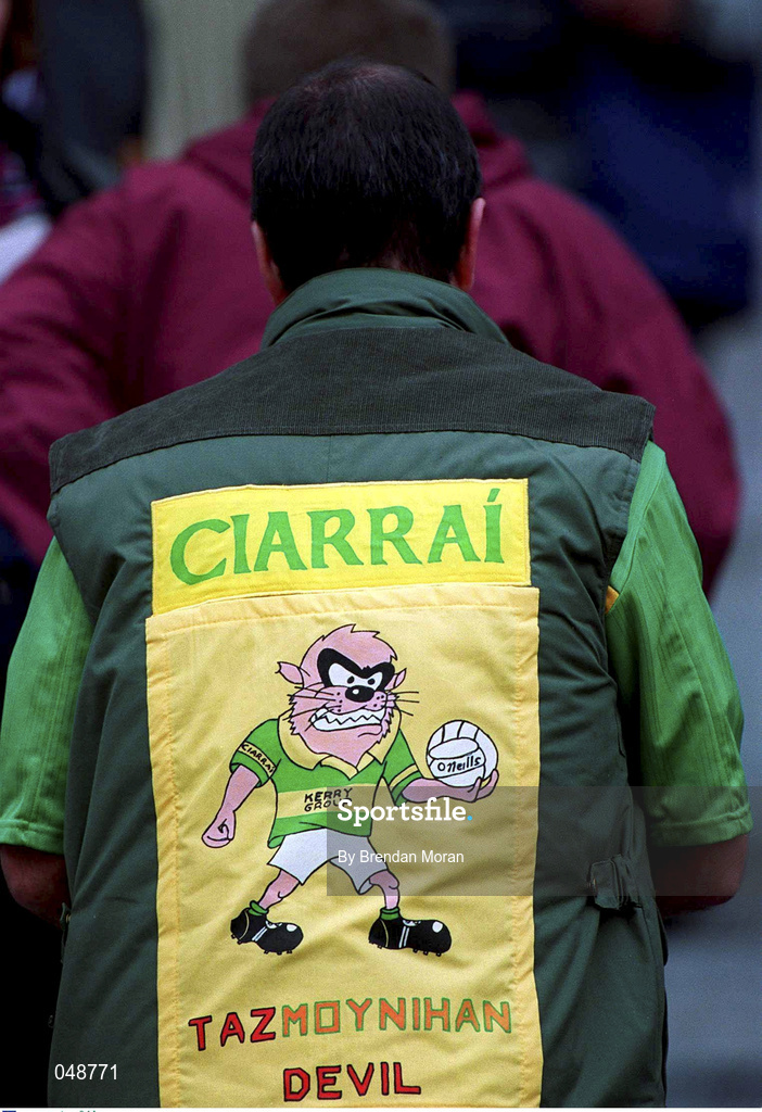 7 October 2000; A Kerry supporter prior to the Bank of Ireland All-Ireland Senior Football Championship Final Replay match between Kerry and Galway at Croke Park in Dublin. Photo by Brendan Moran/Sportsfile