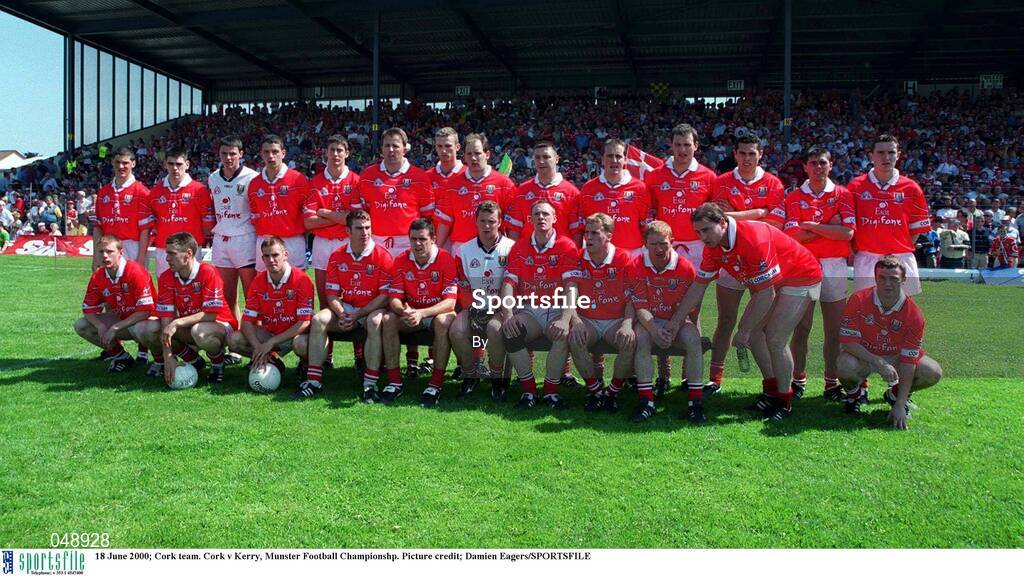 18 June 2000; Cork team. Cork v Kerry, Munster Football Championship. Picture credit; Damien Eagers/SPORTSFILE